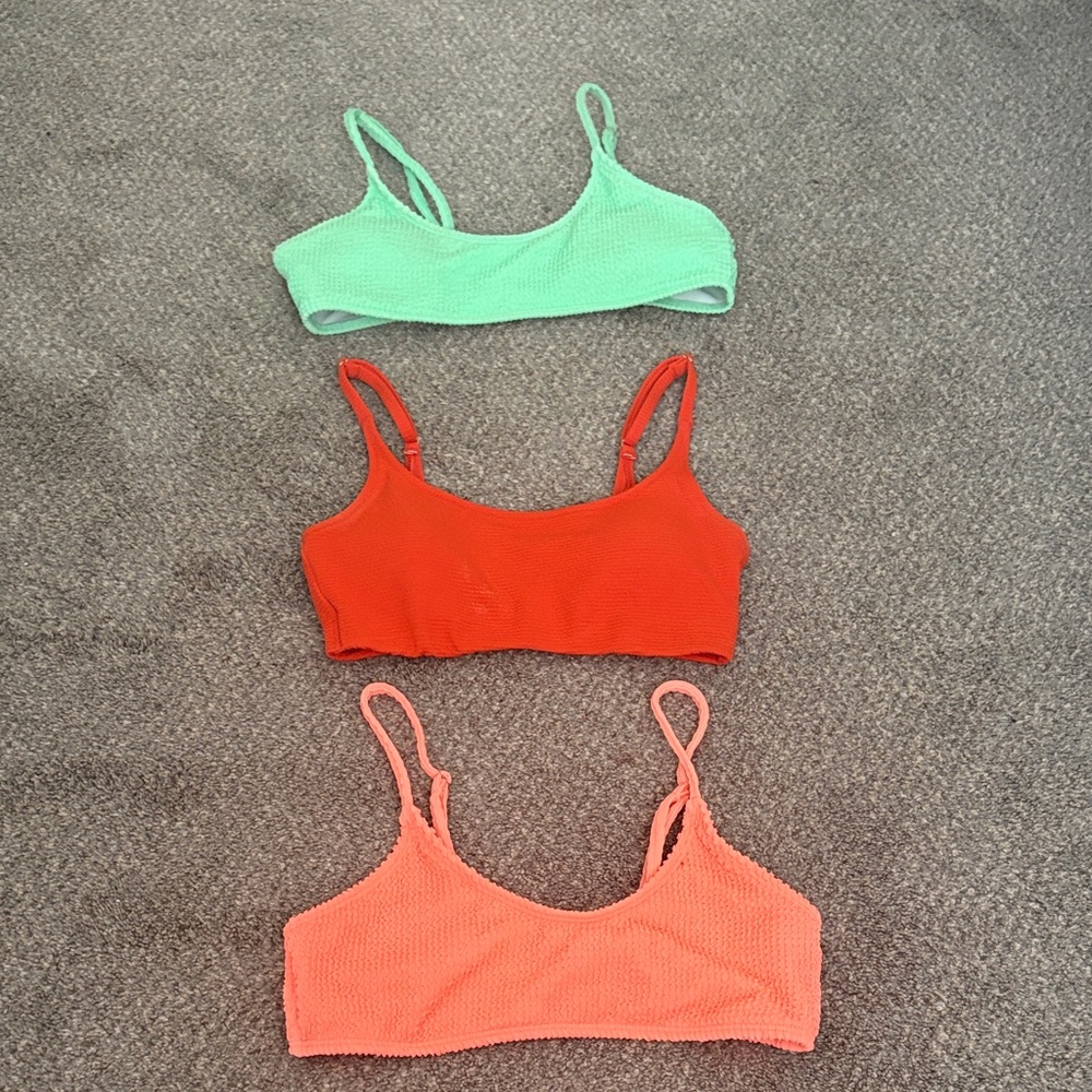 Set of Three Colorful Bikini Tops Size- Small